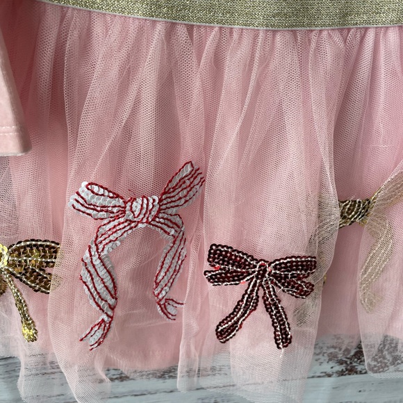 Mudpie // NEW with tag Girls Dress with Tutu and Bow Details - Picture 4 of 5